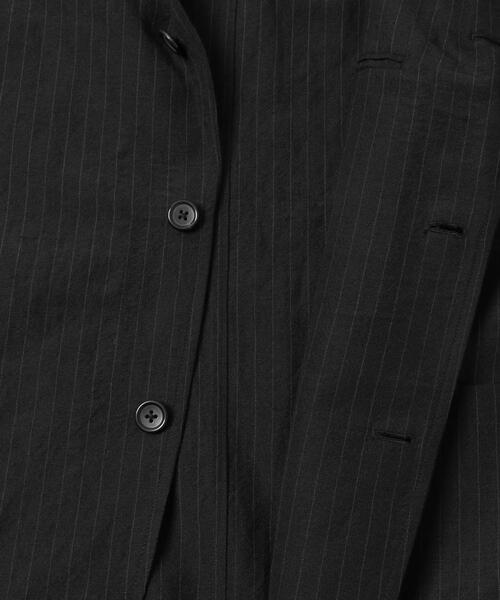 コート ジャケット new basic　WOOL LINEN SINGLE SHIRTS JACKET メンズの画像