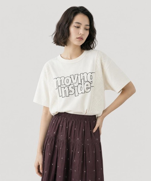 GLOBAL WORK（グローバルワーク） tシャツ 半袖 レース切り替え