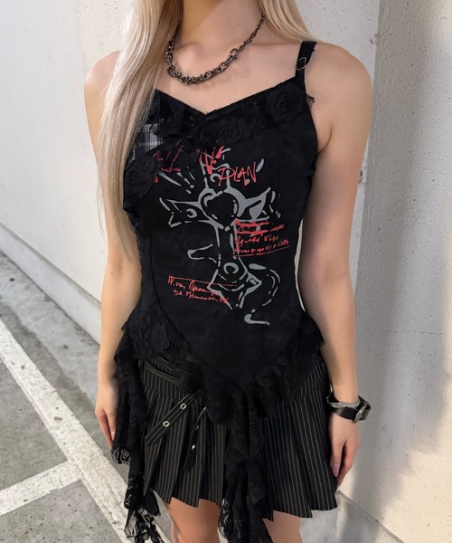 キャミソール アシメパンクキャミ : ZOZOTOWN Yahoo!店 - 通販 - Yahoo