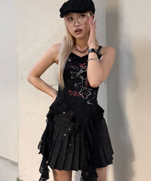 キャミソール アシメパンクキャミ : ZOZOTOWN Yahoo!店 - 通販 - Yahoo