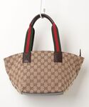「GUCCI」 ハンドバッグ - ベージュ レ...の詳細画像1