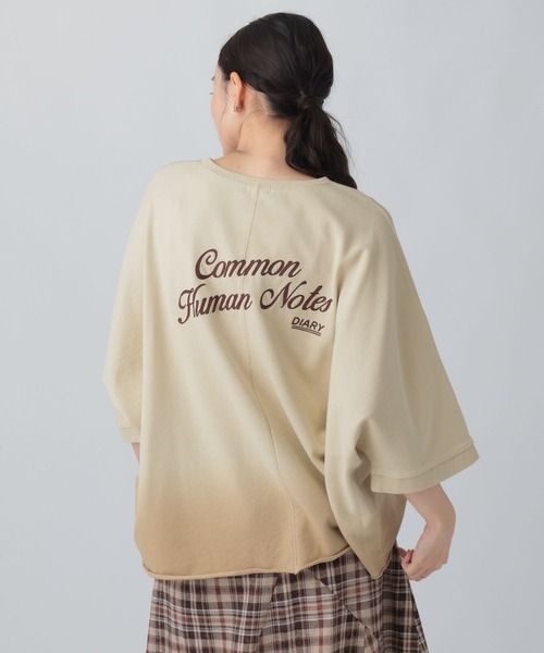 LEPSIM（レプシィム） tシャツ 半袖 ミニ裏毛ドルマンプリント6分袖