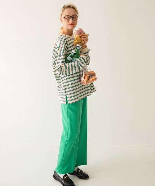 パンツ スラックス 【forksy.】センタープレス ハイウエストストレートスラックスパンツ|ZOZOTOWN |11