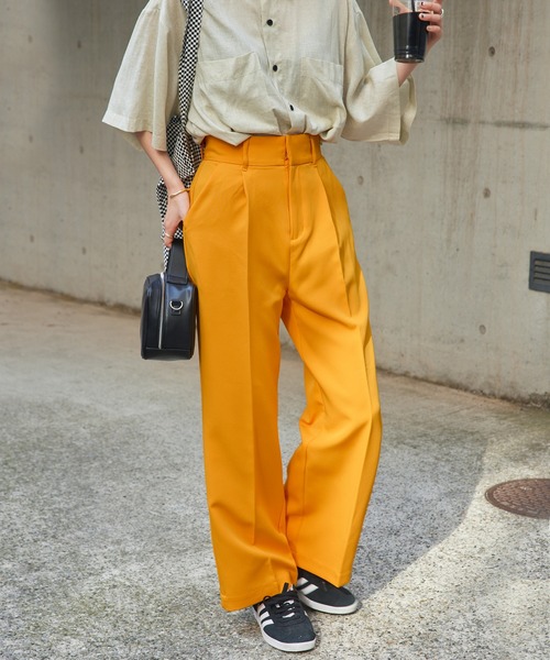 パンツ スラックス 【forksy.】センタープレス ハイウエストストレートスラックスパンツ|ZOZOTOWN |23