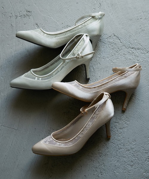 niana（ニアナ） パンプス レース切り替えパンプス : ZOZOTOWN Yahoo