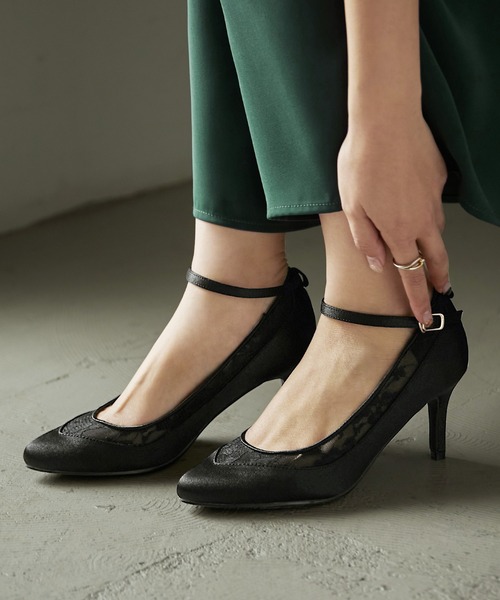 ニアナ/レース切り替えパンプス niana（ニアナ） パンプス レース切り替えパンプス : ZOZOTOWN Yahoo