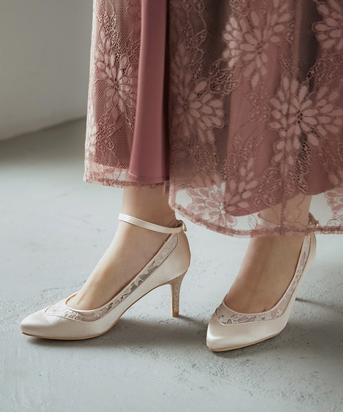 niana（ニアナ） パンプス レース切り替えパンプス : ZOZOTOWN Yahoo