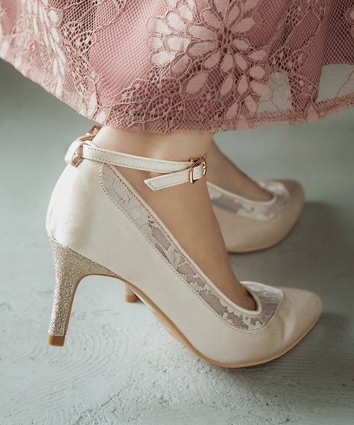 niana（ニアナ） パンプス レース切り替えパンプス : ZOZOTOWN Yahoo