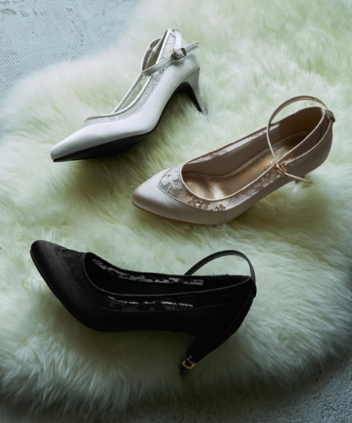 niana（ニアナ） パンプス レース切り替えパンプス : ZOZOTOWN Yahoo