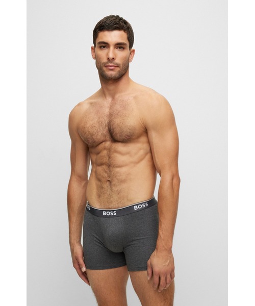 BOSS（HUGO BOSS） ボクサーパンツ 3パック BOSSロゴ ストレッチ