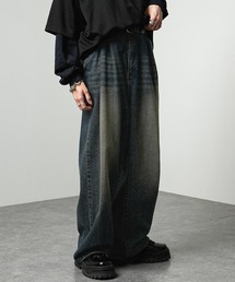ワイドパンツ ジーンズ 「Alfred Alex」Vintage Wide Tapered Denim