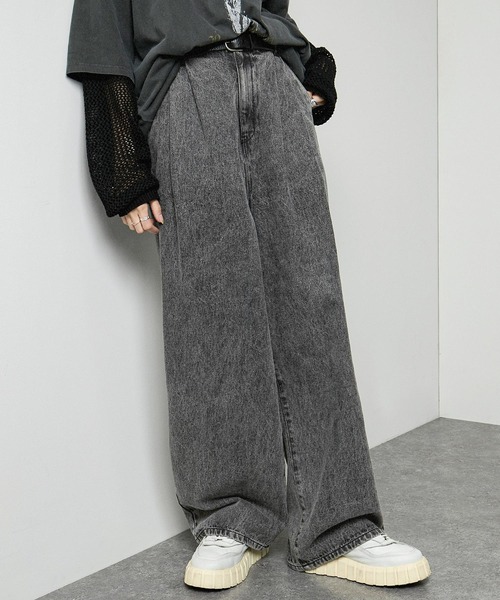 ワイドパンツ ジーンズ 「Alfred Alex」Vintage Wide Tapered Denim