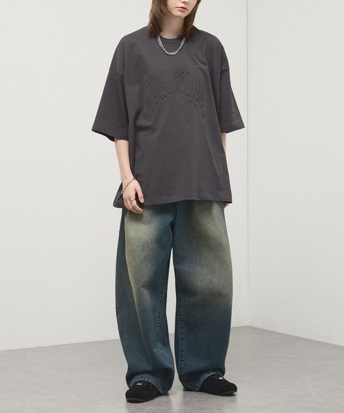 ワイドパンツ ジーンズ 「Alfred Alex」Vintage Wide Tapered Denim