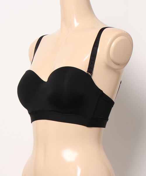 ブラジャー 「オフショルに合うズレにくくてストレスフリー！」ストラップレスハーフカップブラ(ストラップ取り外し可) シグネチャースムース「E，Fカッ | AMOSTYLE | 18