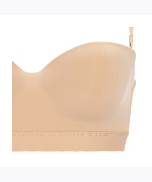 ブラジャー 「オフショルに合うズレにくくてストレスフリー！」ストラップレスハーフカップブラ(ストラップ取り外し可) シグネチャースムース「E，Fカッ | AMOSTYLE | 09