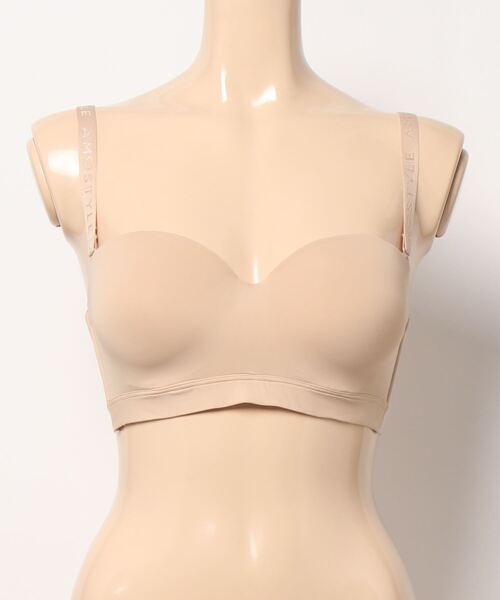 ブラジャー 「オフショルに合うズレにくくてストレスフリー！」ストラップレスハーフカップブラ(ストラップ取り外し可) シグネチャースムース「E，Fカッ | AMOSTYLE | 16