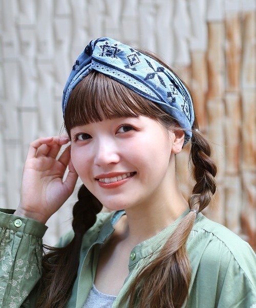 チチカカ（TITICACA） ヘアバンド デニム刺繍ヘアバンド : ZOZOTOWN