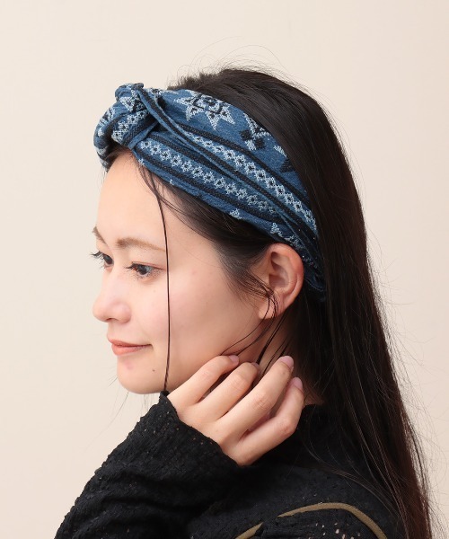 チチカカ（TITICACA） ヘアバンド デニム刺繍ヘアバンド : ZOZOTOWN