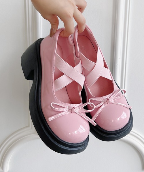 Loueme パンプス チャンキーヒールバレリーナシューズ : ZOZOTOWN