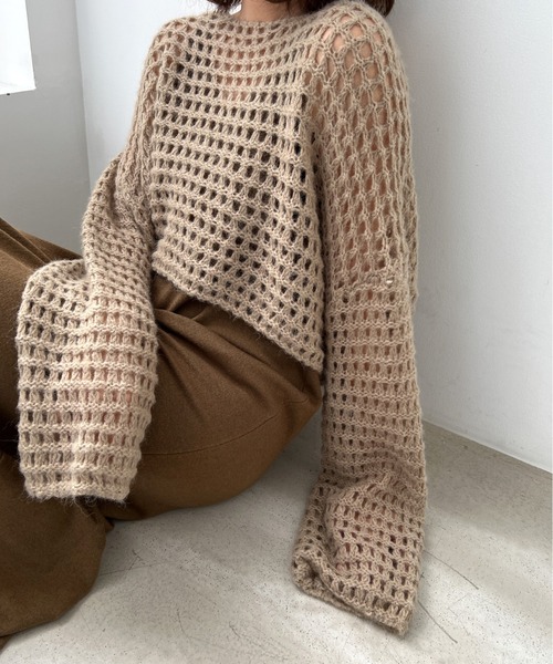 Olu. セットアップ メッシュニットワンピースセットアップ