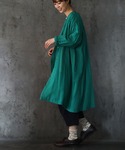 コート アウター 花緑青の羽織り レディースの詳細画像4