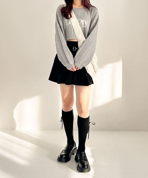 ニット セーター ケーブルロゴニット　111081 レディース Heather ニット セーター ケーブルロゴニット 111081 レディース