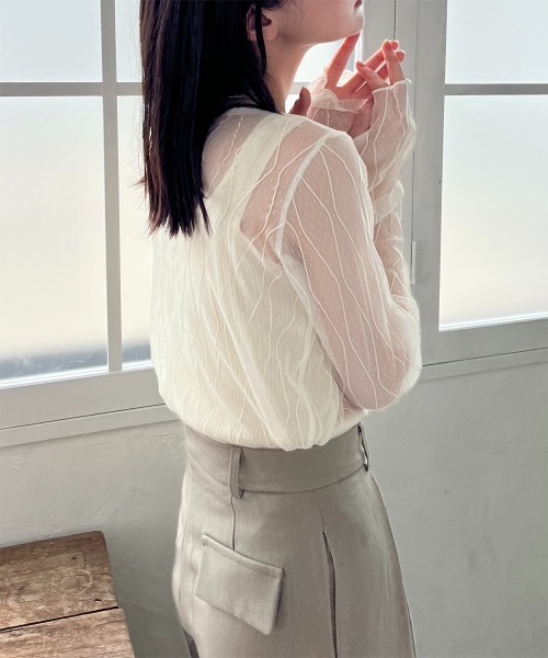 tシャツ 「お気に入り登録3.8万人/レビュー好評価」フラワーコード刺繍シアーTOPS レディース Kastane tシャツ 「お気に入り登録3.8万人/レビュー好評価