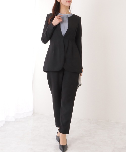 Lace Ladies セットアップ フロントホック ペプラム パンツ