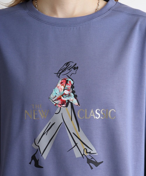 tシャツ BRODIAEA ウーマンイラストプリントTシャツ レディース