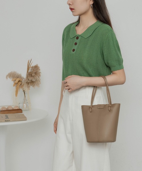 tetsu　secondlayer ニットポロシャツ MUSINSA公式 | MUSINSA STANDARD ケーブルニットポロシャツ[ブラック]