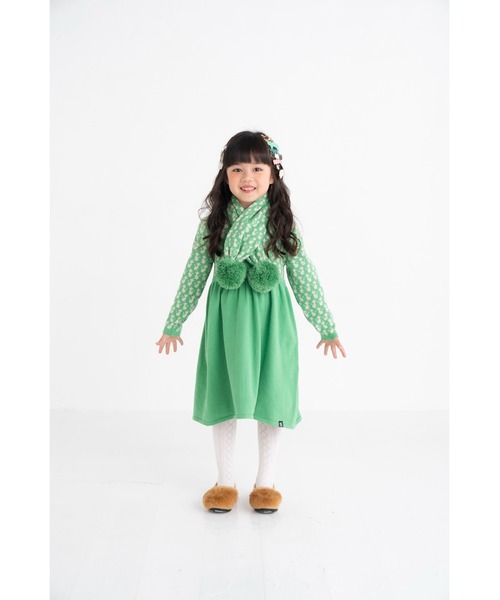 CAT ジャガードワンピース nino（ニノ） ワンピース KNIT Catジャガードワンピース キッズ