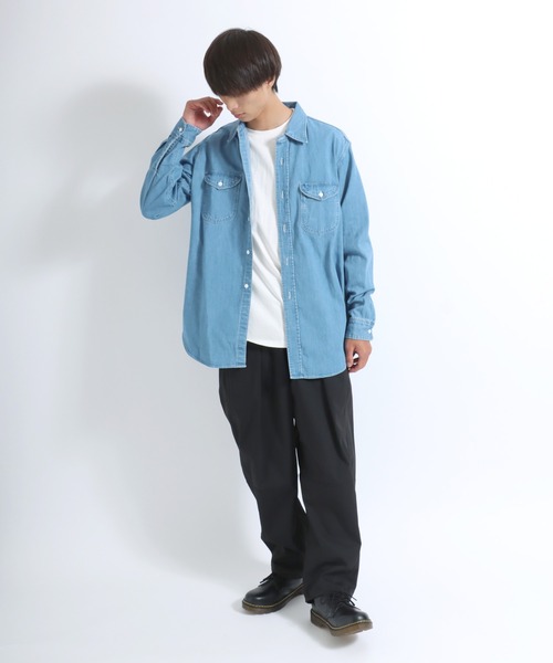 Lee デニム ワークシャツ XL マンハッタンウォッシュ Overshirt Men's Relaxed Fit Workwear Denim Overshirt | SALE | Lee®
