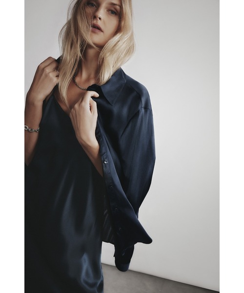 【美品】イタリア製★KRIZIA 柄シルクシャツ Intimissimi（インティミッシミ） ブラウス シャツ シルク シャツ