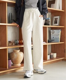 Freada ハイウエスト裏毛ワイドパンツ Freada/フリーダ ハイウエスト裏毛ワイドパンツを使った人気