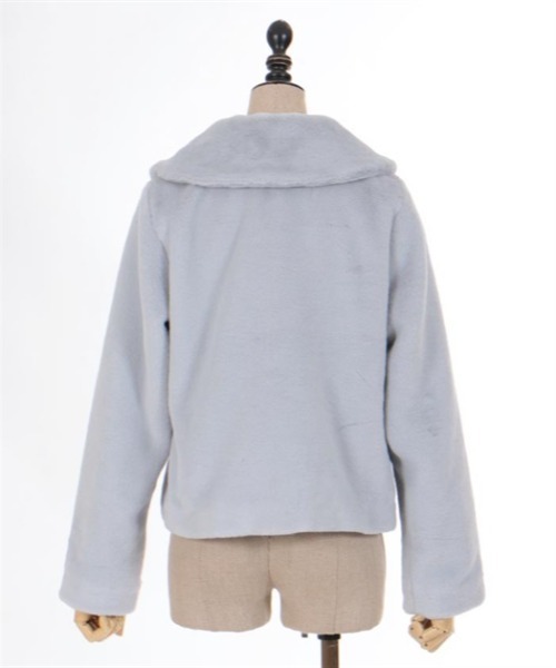 axes femme POETIQUE ブルゾン アウター リボンポケットファーコート