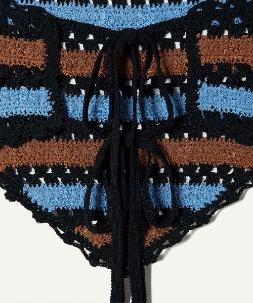 leinwande クロシェットニット leinwande（ラインヴァンド）の「Holiday Crochet Short Gown（ニット