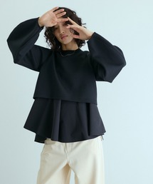 ADAM ET ROPE' アダムエロペ　レイヤードペプラムチュニック　ホワイト 2024-B-GAM24390_m_500x.jpg?v=