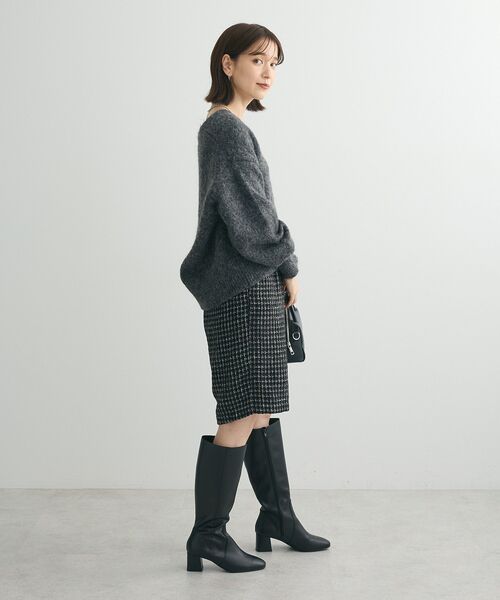 Green Parks カーディガン 毛ふきシャギーVネックカーディガン