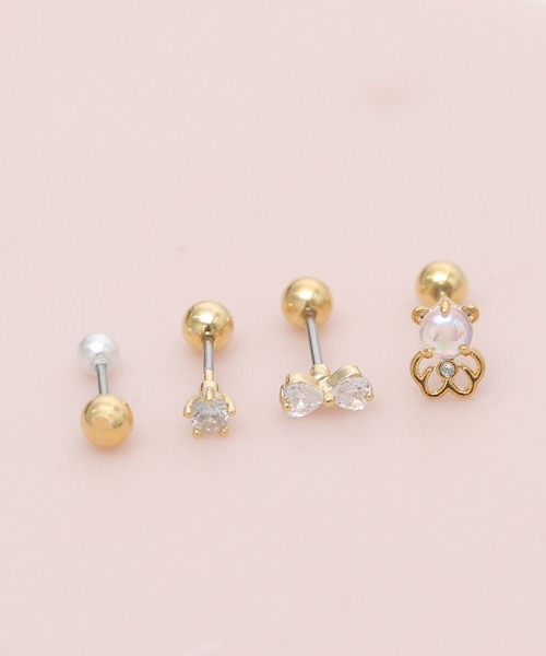 LINFA アレルギー対応 ピアス サージカルステンレス316L ビジュー