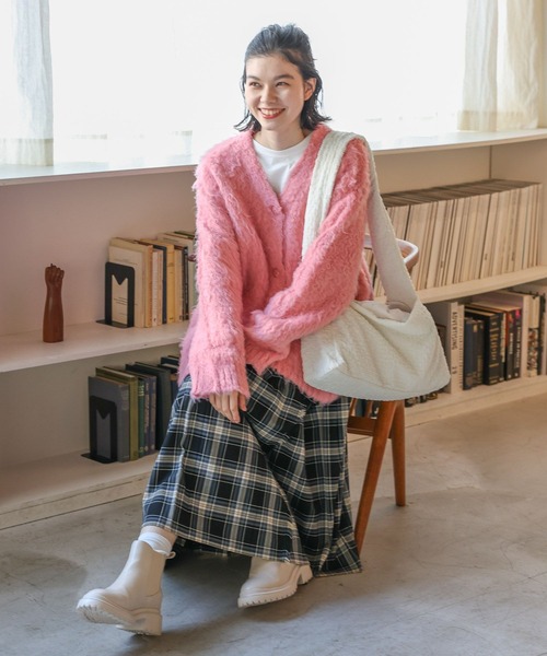 niko and…（ニコアンド） ニットカーディガン FREE ピンク レディース