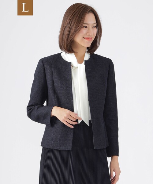 TRANS WORK ノーカラージャケット 46 TRANS WORK（トランスワーク） ジャケット ノーカラージャケット 「L