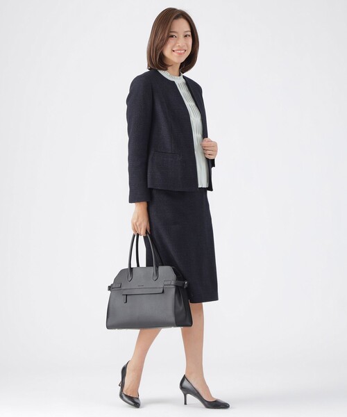 【未使用】TRANCE WORK ノーカラージャケット&パンツ ブラック 美シリーズ】【弱はっ水】【防しわ】【透湿性】【ウォッシャブル