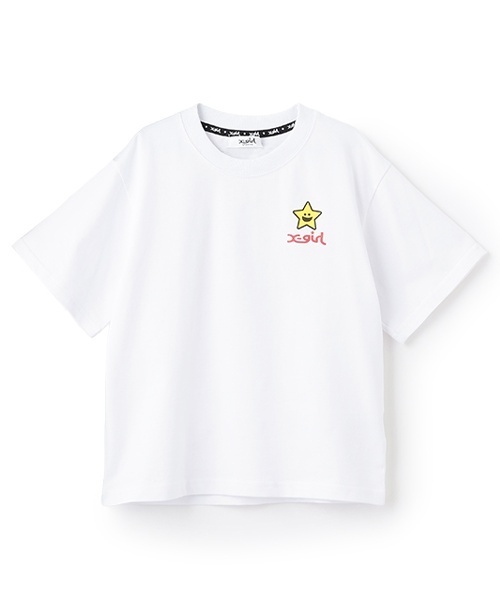 X-girl Stages tシャツ ハートロゴバックプリント半袖Tシャツ