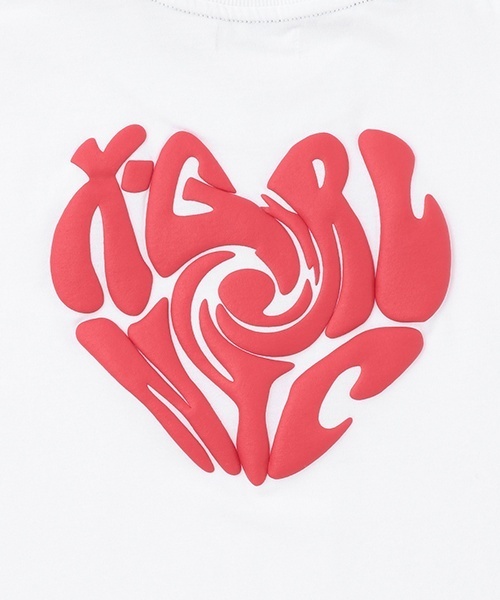 X-girl Stages（エックスガールステージス） tシャツ ハートロゴバック