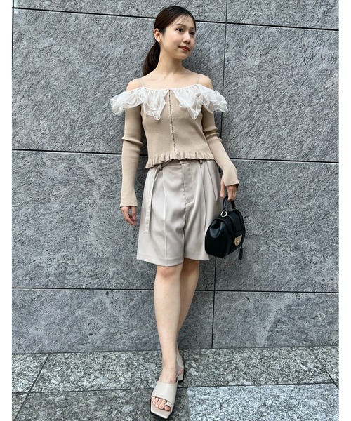 FRAY I.D パンツ ダブルサテンショートパンツ レディース