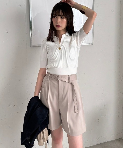 FRAY I.D パンツ ダブルサテンショートパンツ レディース