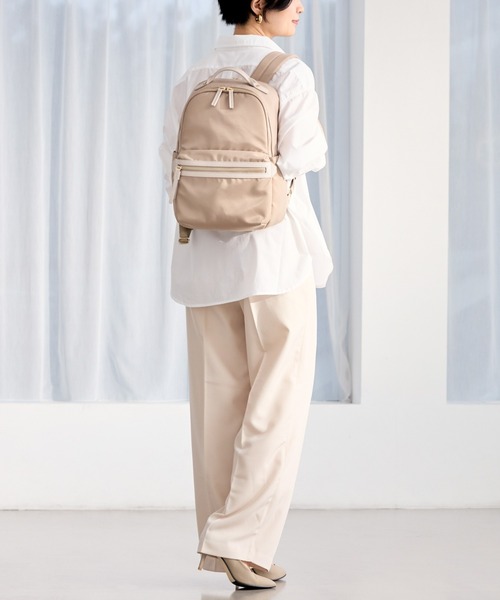 再値下げ！！23区 リュック　通勤バッグ　ベージュ　美品 ace. ビジネスバッグ ビジネスリュック ラポルテム A4サイズ収納 13.3