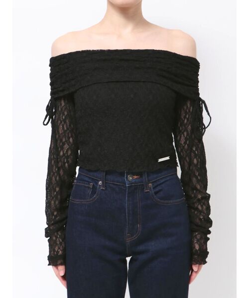 EMODA（エモダ） tシャツ レースオフショルダートップ レディース