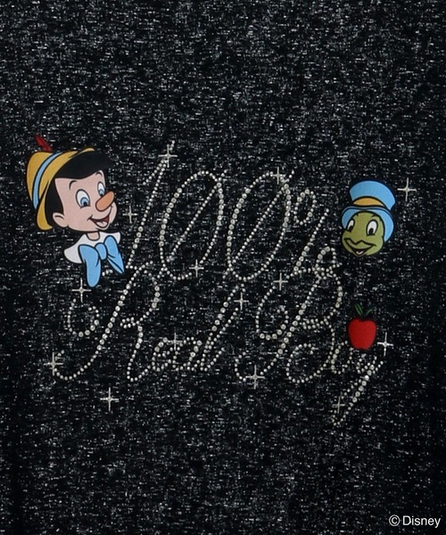 Diar Tシャツ♡人気シリーズ Disney tシャツ ピノキオ/ラメロゴシアーTシャツ レディース