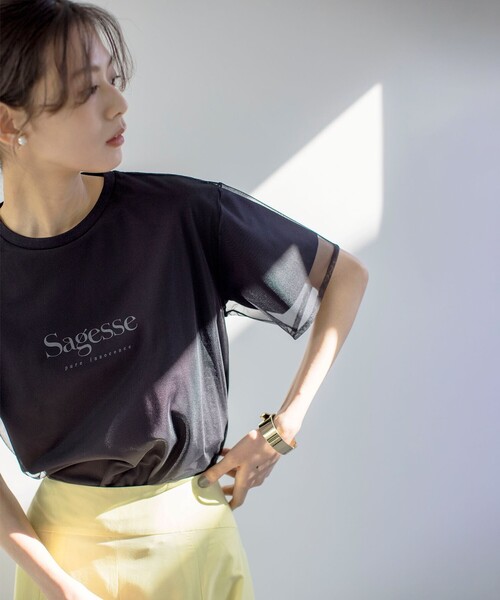 組曲（KUMIKYOKU） tシャツ チュールロゴ Tシャツ レディース